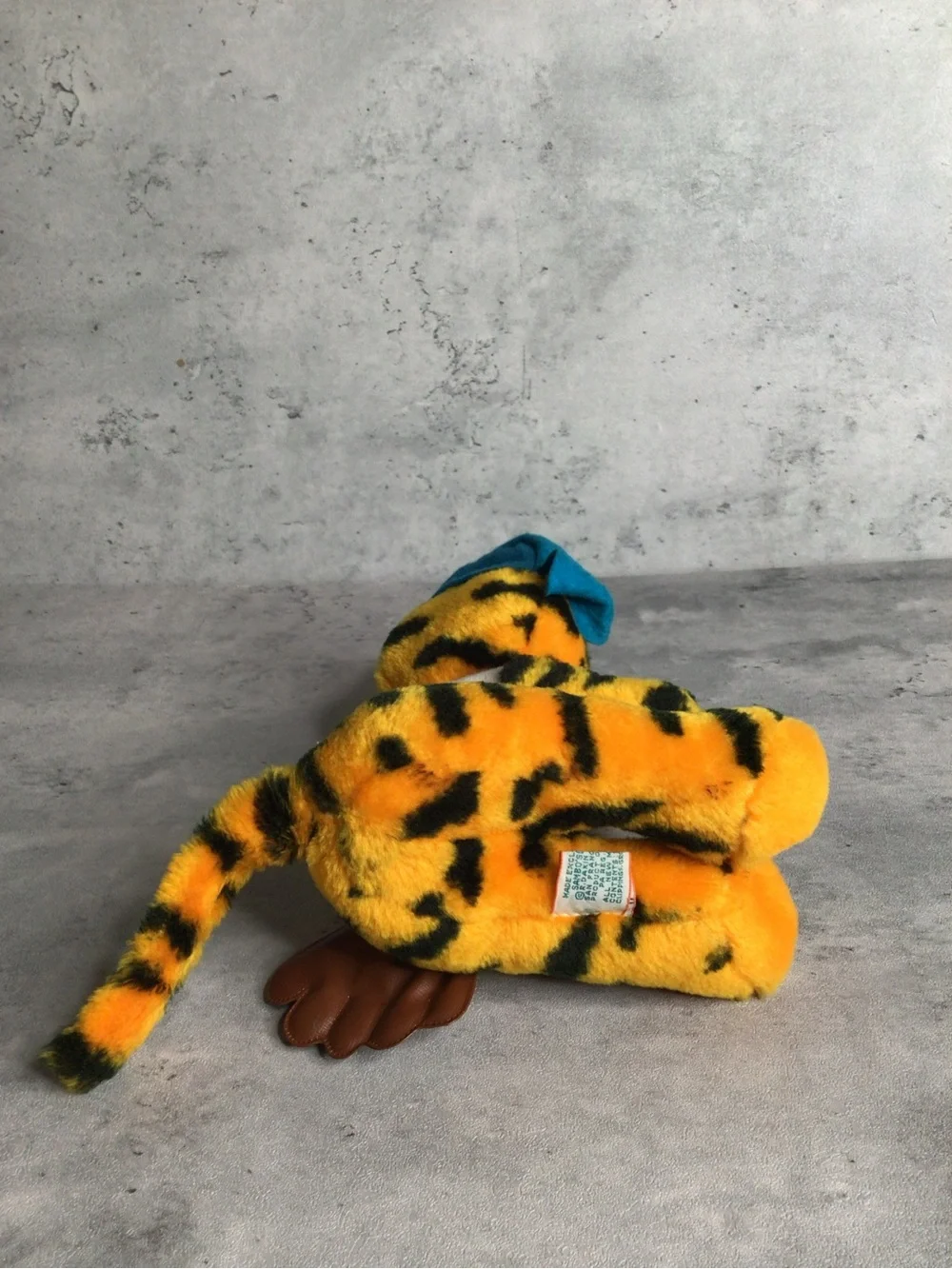 Vintage 1970's Dakin Tiger Baseball Stuffed Animal Plush Toy Sambo Cap and Glove